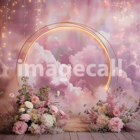 Mockup Hou format photo of pink cloud backdrop with white an d2b1c57b 113c 48d1 85c3 80b73c6dd10b