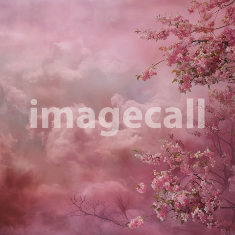 Mockup pink misty cloud wall backdrop for photography with p 9f6e3eed b977 4eb0 8371 755da2fd44ef