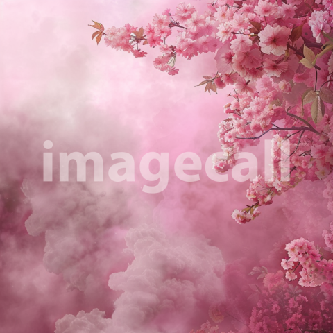 Mockup pink misty cloud wall backdrop for photography with p 473110f0 e0f4 4127 a5b4 abd533b5e7ae