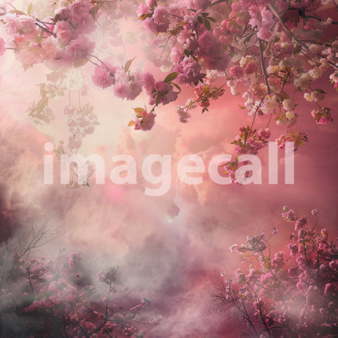 Mockup pink misty cloud wall backdrop for photography with p 01087490 c4b7 43f4 a391 cfe8dd723f9e