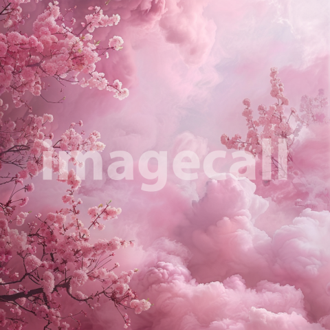 Mockup pink misty cloud wall backdrop for photography with p bcdf96e2 eabe 4157 8d65 d25499f7e69b