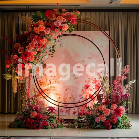 Mockup wedding backdrop circle frame with flowers red and pi a2f3deb5 e74a 44bf b3f1 ba23c7cd145c