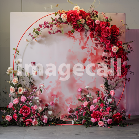 Mockup wedding backdrop circle frame with flowers red and pi bc0f34Mockup 4b7e 48a1 b760 cf6e49dbd5e5