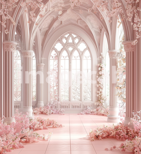 Mockup pink wedding backdrop with white and pink floral arch 74256b27 3fcf 4840 815b 6db459d8e695