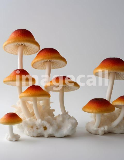 Isolated on white or black background Mushroom (182)