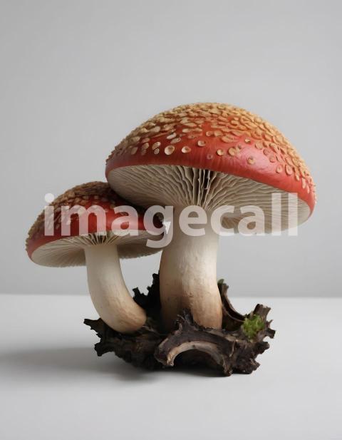 Isolated on white or black background Mushroom (2155)