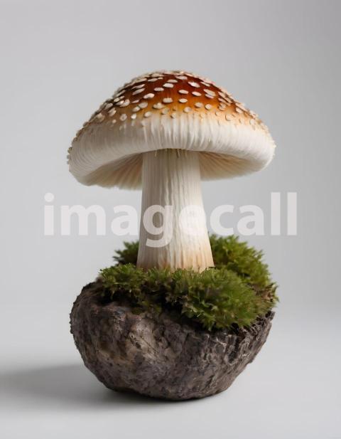 Isolated on white or black background Mushroom (2341)