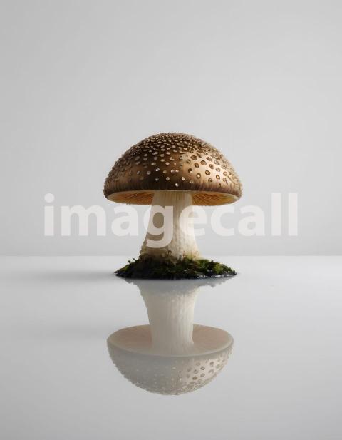 Isolated on white or black background Mushroom (2354)