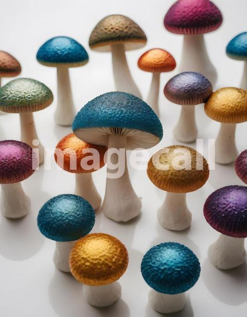 Isolated on white or black background Mushroom (2371)