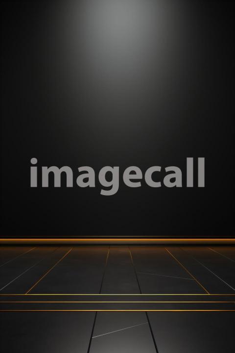 ST0008   Minimalist Black Gold Wall (2)