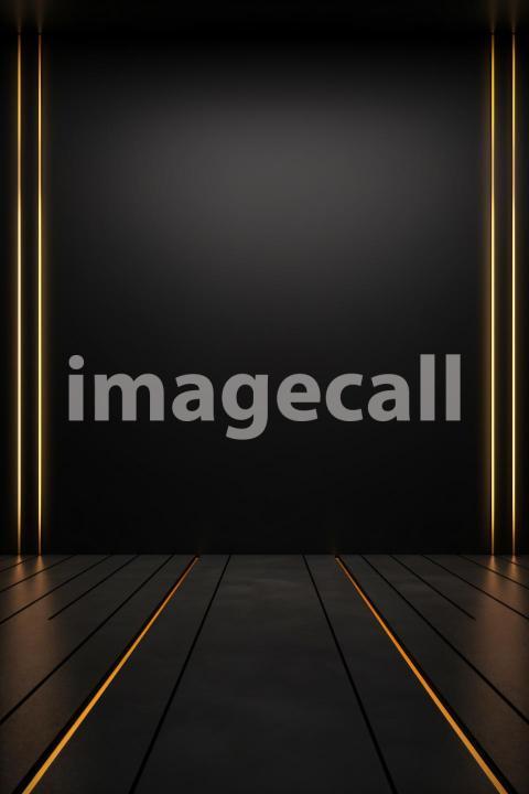 ST0008   Minimalist Black Gold Wall (4)