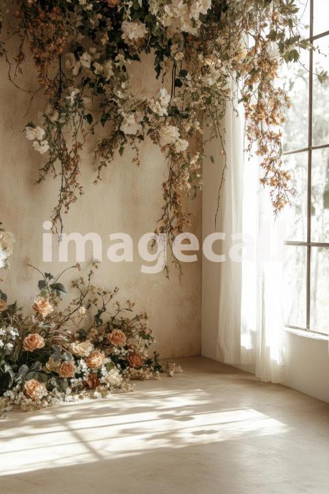 ST0017   Boho Floral Wall (12)  Destiny Backdrops