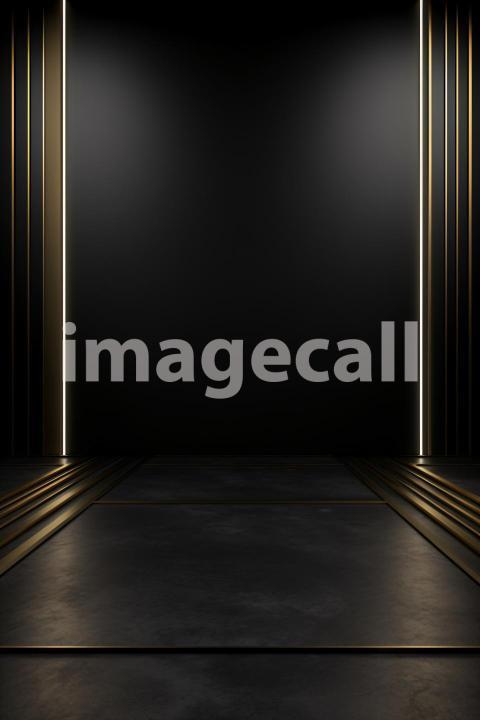 ST0008   Minimalist Black Gold Wall (14)