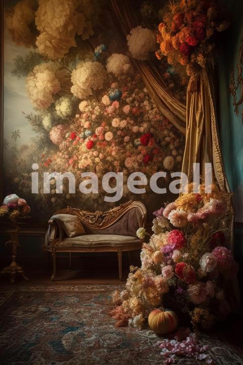 A067 Fantasy Rococo Floral Backdrops (5)