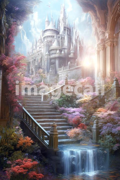 A068 Fantasy Palace Painting Backdrops   Set 1 (2)
