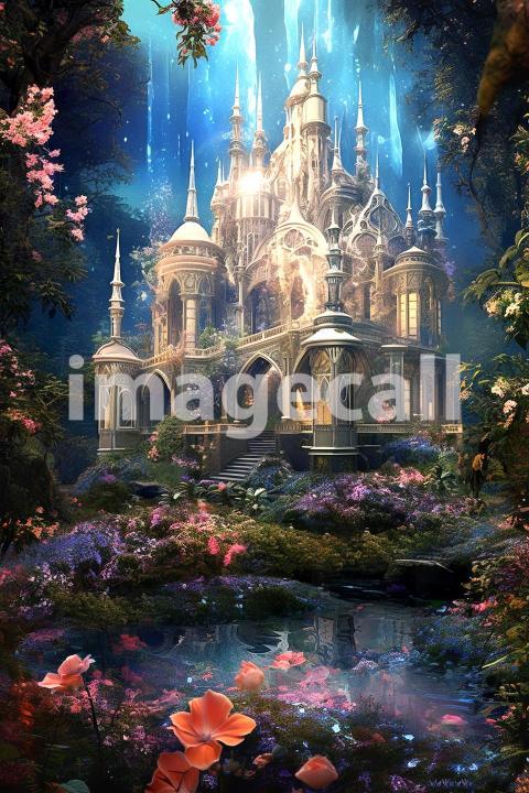 A068 Fantasy Palace Painting Backdrops   Set 1 (4)