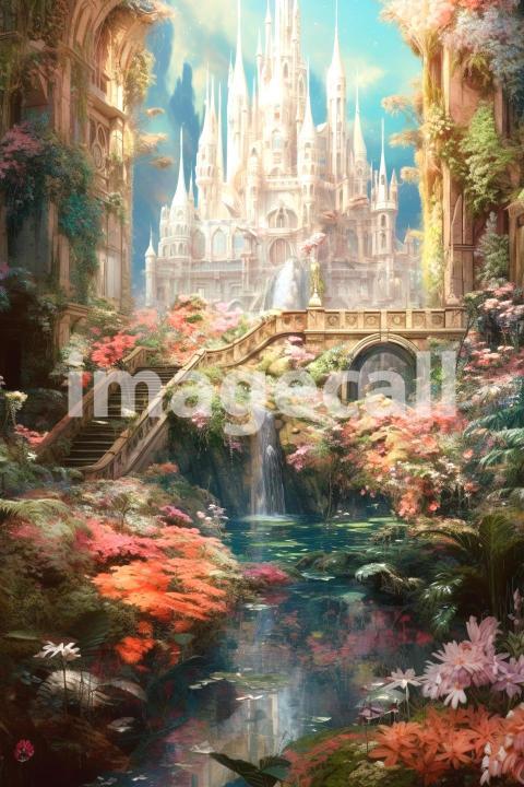 A069 Fantasy Palace Painting Backdrops   Set 2 (4)