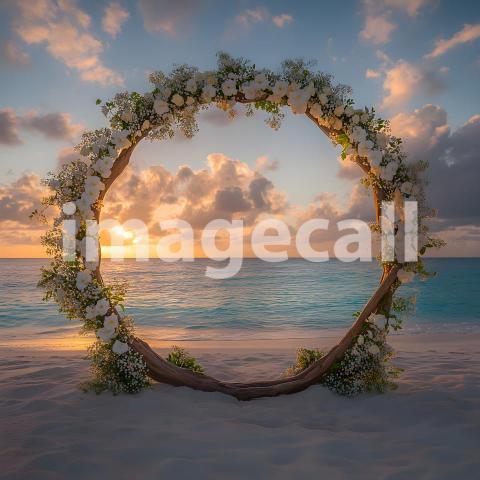 Clips12345 Sunset Beach Bliss A serene beachfront wedding scene 8164f5e0 d6b4 43e8 ab8b de9dcdf0cd89 part1