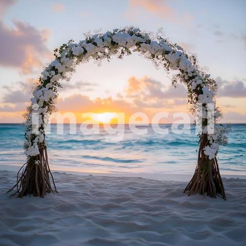 Clips12345 Sunset Beach Bliss A serene beachfront wedding scene b060e19c 0724 42dc 9961 71b59a2529c5 part1