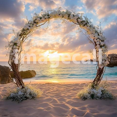 Clips12345 Sunset Beach Bliss A serene beachfront wedding scene 8164f5e0 d6b4 43e8 ab8b de9dcdf0cd89 part2
