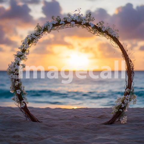 Clips12345 Sunset Beach Bliss A serene beachfront wedding scene d670c30c 0ee1 43da b2c5 26eae7e79448 part2