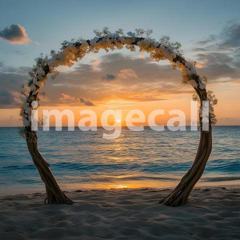 Clips12345 Sunset Beach Bliss A serene beachfront wedding scene d670c30c 0ee1 43da b2c5 26eae7e79448 part4