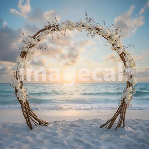 Clips12345 Sunset Beach Bliss A serene beachfront wedding scene e11e0edb 1018 40d0 b08a 2d946e4f100f part4