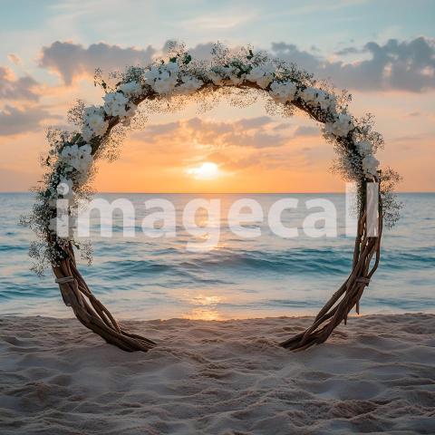 Clips12345 Sunset Beach Bliss A serene beachfront wedding scene e11e0edb 1018 40d0 b08a 2d946e4f100f part3