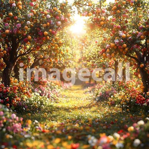 U3644368625 Sunny Orchard A delightful backdrop featuring a s 1e87f82e 266a 4ccb 94c6 669ee6c806eb 0