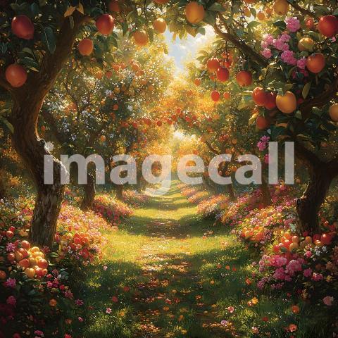 U3644368625 Sunny Orchard A delightful backdrop featuring a s 05018418 8593 408f 8f42 c9def9d2d8b3 1