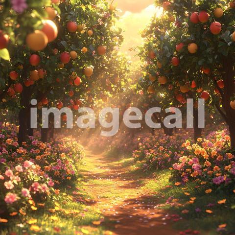 U3644368625 Sunny Orchard A delightful backdrop featuring a s e3cedbf0 0d23 41a1 bf8d 0349ee3ae1ce 2