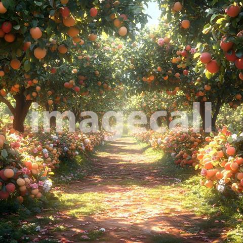 U3644368625 Sunny Orchard A delightful backdrop featuring a s 05018418 8593 408f 8f42 c9def9d2d8b3 3