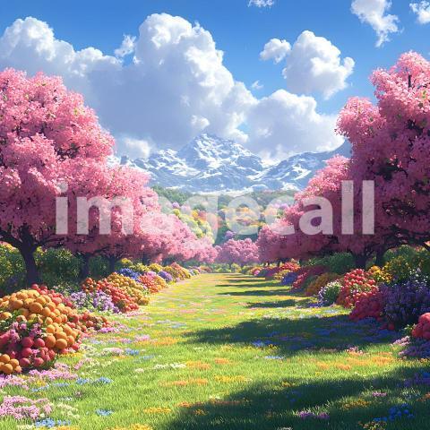 U3644368625 Sunny Orchard A delightful backdrop featuring a s e3cedbf0 0d23 41a1 bf8d 0349ee3ae1ce 1