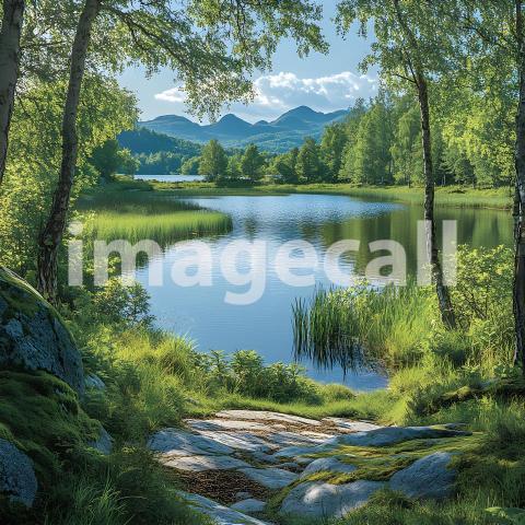 U3644368625 Serene Lake View A backdrop featuring a calm lake af6fdca1 0004 4323 a226 02521279b373 3