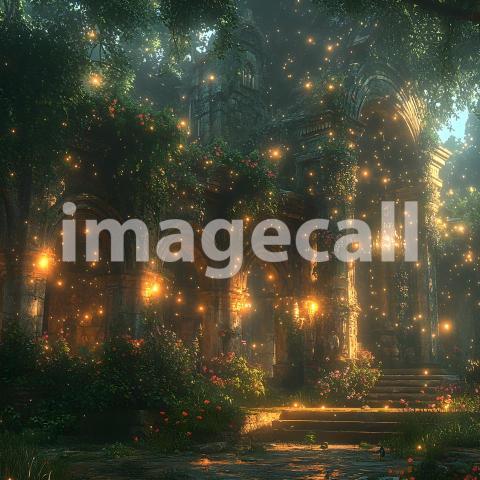 Clips12345 Fairy Tale Ruins Ancient ruins overgrown with glowin 64bb3ded 802e 4ce7 8f15 9d90f22582af part3