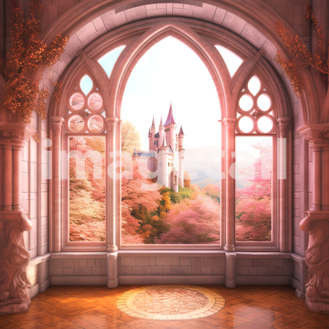 A056 Fantasy Pink Fairytale Windows (10)