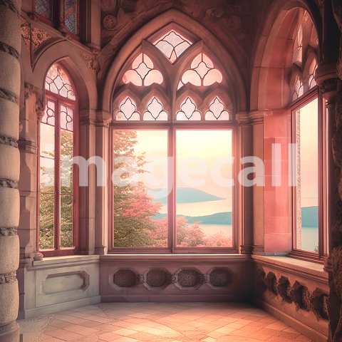 A056 Fantasy Pink Fairytale Windows (6)