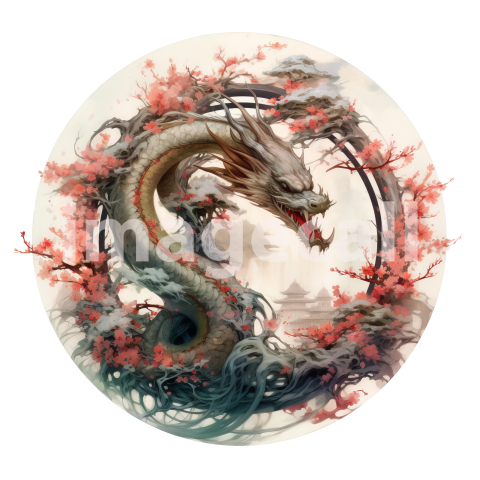 Oriental Floral Dragons (6)