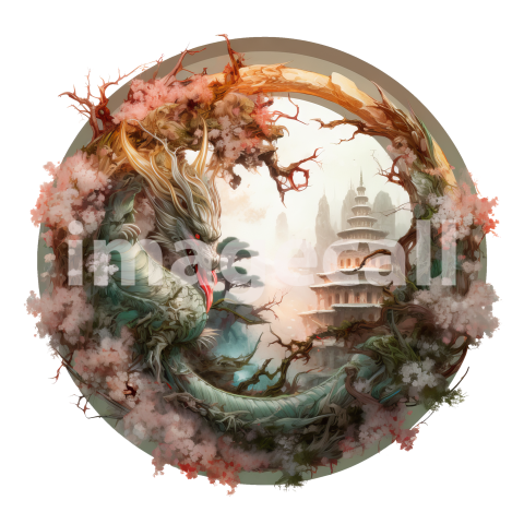 Oriental Floral Dragons (8)