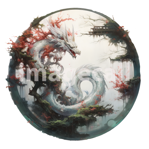 Oriental Floral Dragons (10)