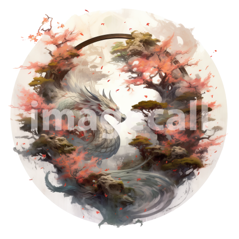 Oriental Floral Dragons (5)