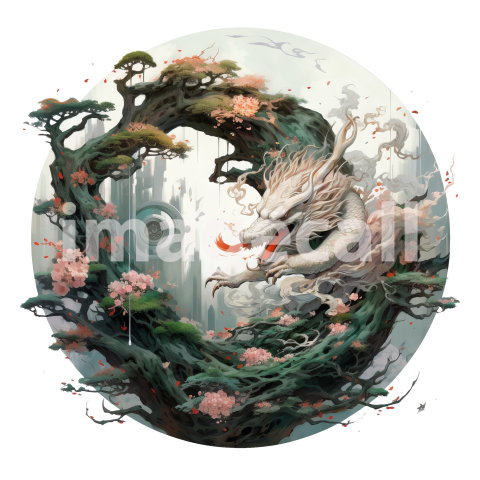 Oriental Floral Dragons (9)