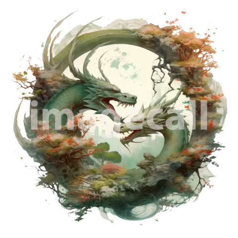 Oriental Floral Dragons (7)