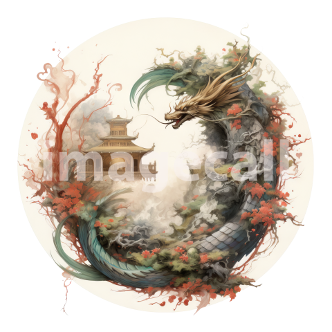 Oriental Floral Dragons (11)