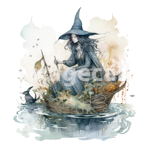 River Witch Watercolor Clipart (14)300dpi
