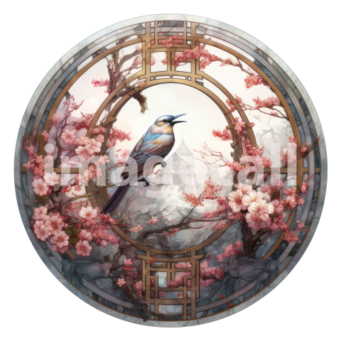 JustPictureThis centric circle with white border Stained Glass  59367c80 5722 43a6 bbaa 0c0faecece7e topaz enhance copy