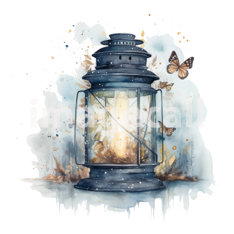 Lantern Watercolor Clipart (1)300dpi