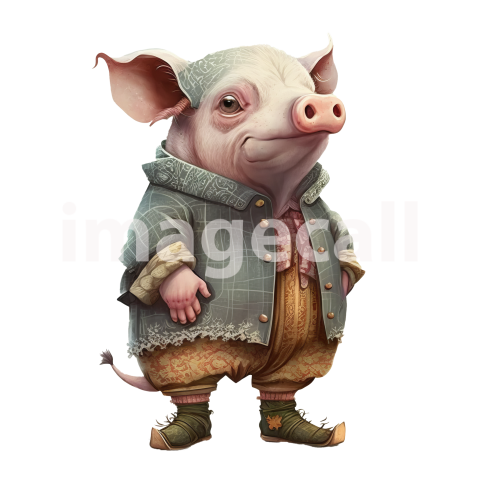 Clipart Dressed Animals (12)300dpi