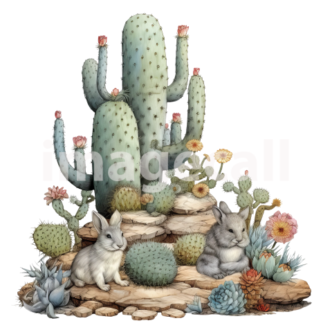 Desert Cactus Illustration Clipart (11)300dpi