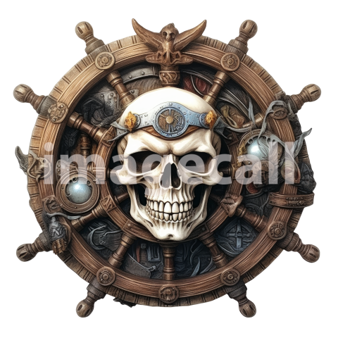 Ship helm wheel clipart art (3)300dpi